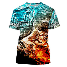 Load image into Gallery viewer, Custom Colorful Camo Long sleeve Fishing Shirts UV Protection, Men's Fishing apparel, Personalized gift FSD3250