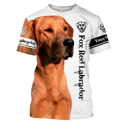 Fox Red Labrador Retriever 3D All Over Printed Shirts, Hoodie, Tshirt - Gifts for Dog Lovers, Fox Red Lab Lovers FSD2448