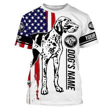 Load image into Gallery viewer, German Shorthaired Pointer American flag shirt, Personalized name GSP shirt, t shirts, hoodie FSD3359