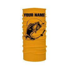Load image into Gallery viewer, Custom Name Bass Fishing Camouflage Yellow Performance Fishing Shirt, Bass Fishing Jerseys FSD2869