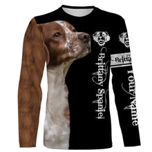 Load image into Gallery viewer, Brittany Spaniel Custom Name 3D All Over Printed Shirts, Hoodie, T-shirt Brittany Dog Gifts for Dog Lovers FSD2701