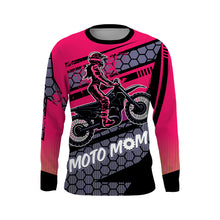 Load image into Gallery viewer, Motocross Mom Personalized Jersey UPF30+ Pink Dirt Bike Mom Racing Shirt Mother's Day Gift NMS1381