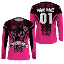Load image into Gallery viewer, Motocross Mom Personalized Jersey UPF30+ Pink Dirt Bike Mom Racing Shirt Mother's Day Gift NMS1385