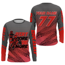 Load image into Gallery viewer, Kid&amp;Adult Custom Motocross Jersey Red UPF30+ Dirt Bike MX Racing Dirt More Ride More Off-road NMS1460