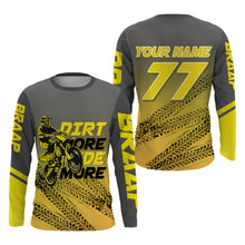 Load image into Gallery viewer, Kid&amp;Adult Custom Motocross Jersey Yellow UPF30+ Dirt Bike MX Racing Dirt More Ride More Off-road NMS1461
