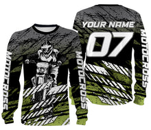 Load image into Gallery viewer, Motocross Personalized Jersey Kid Adult Long Sleeves, Dirt Bike Motorcycle Off-road Biker Racewear| NMS329