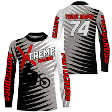 Load image into Gallery viewer, Custom Number Motocross Jersey UPF30+ Dirt Bike Shirt Youth Men MX Racing Offroad Motorcycle Biker NMS1406