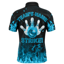 Load image into Gallery viewer, Custom Flames Bowling Shirt for Men, Strike Bowling Jersey for Team Fire League Bowling Polo Shirt NBP179