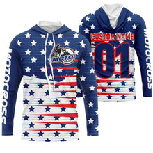 Load image into Gallery viewer, Patriotic Motocross Jersey UPF30+ Personalized Kid&amp;Adult Dirt Bike Racing Shirt Off-road Motorcycle| NMS616