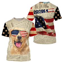 Load image into Gallery viewer, Labrador Retriever American Flag 4th of July Shirt USA Flag Lab Owner Gift Labrador Lover Shirt JTSD345