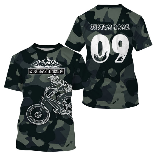 MTB Long Sleeve Jersey Mountain Biking Shirt for Adult Kid - Personalized Jersey for Cyclist Bike Rider JTS417
