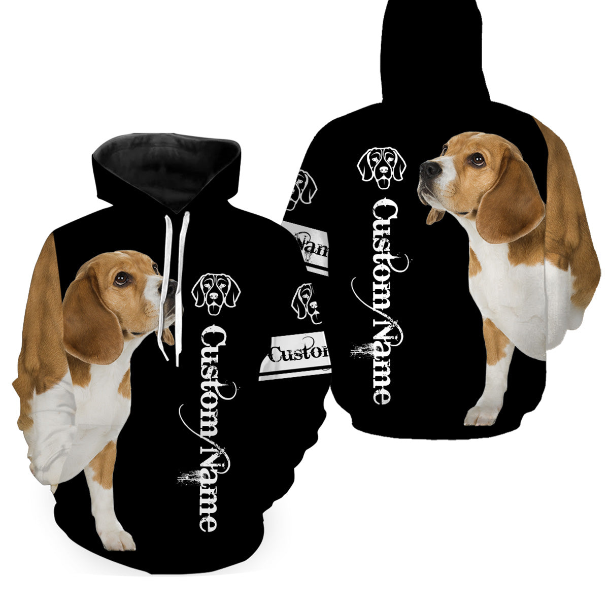 American Foxhound 3D Dog Shirt for Dog Lover| Custom Name Dog Print Shirt for Foxhound Lover| JHD195