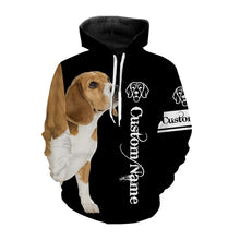 Load image into Gallery viewer, American Foxhound 3D Dog Shirt for Dog Lover| Custom Name Dog Print Shirt for Foxhound Lover| JHD195