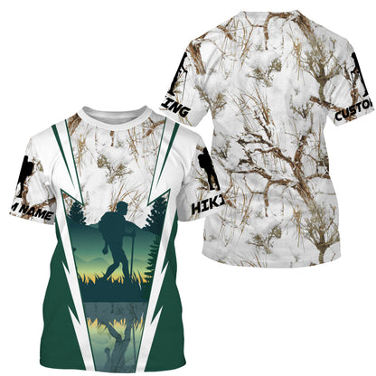 Custom Hiking Winter Camo Hiker Shirts for Men Hiking Long Sleeve UV Protection UPF 30+ Hiking Shirt| SP33
