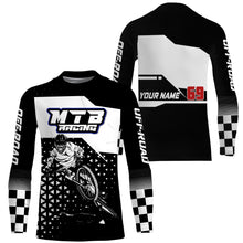 Load image into Gallery viewer, Custom Black MTB jersey Adult kid mountain bike shirts UPF30+ cycling bicycle offroad racewear| SLC46