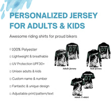 Load image into Gallery viewer, Extreme personalized Motocross jersey dirt bike offroad UPF30+ men women youth MX shirt motorcycle PDT310