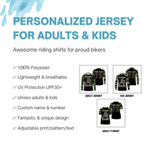 Load image into Gallery viewer, Adult&amp;youth off-road jersey dirt bike custom UPF30+ motocross racing extreme camo motorcycle shirt PDT160