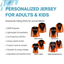 Load image into Gallery viewer, Peace Love Motocross personalized jersey UPF30+ Halloween dirt bike shirt kid adult bikers costume NMS1044