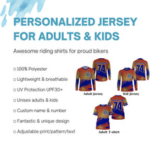 Load image into Gallery viewer, Custom Motocross Kid Men Women Jersey UPF30+ Extreme Dirt Bike Off-Road Shirt Motorcycle PDT374