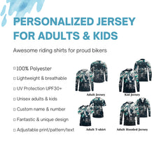 Load image into Gallery viewer, Custom motocross jersey blue camouflage kid men women UPF30+ MX racing dirt bike offroad motorcycle NMS985