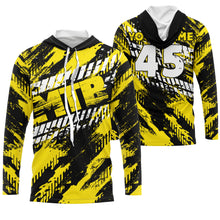 Load image into Gallery viewer, Yellow adult kid MTB jersey UPF30+ mountain biking shirt Custom extreme cycling bicycle gear| SLC50