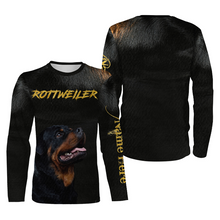Load image into Gallery viewer, Rottweiler Hoodie Long Sleeve| Custom Name Rottweiler Shirt for Dog Mom Dog Dad Dog Lover Gift| JTSD272