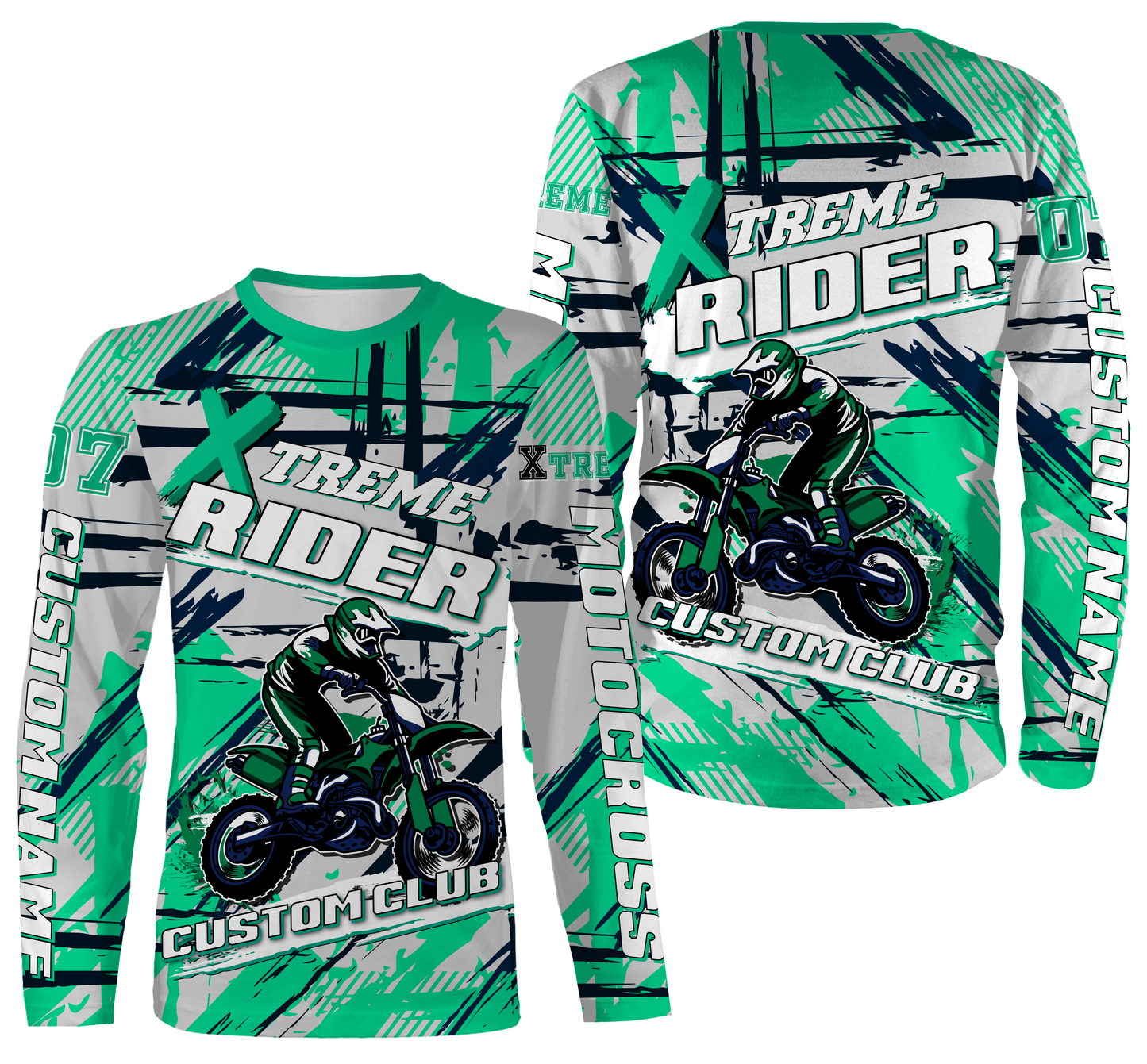 Extreme Motocross All Over Printed Long Sleeves Hoodie Tshirt, Personalized Motorcycle Off-road Racing| NMS286