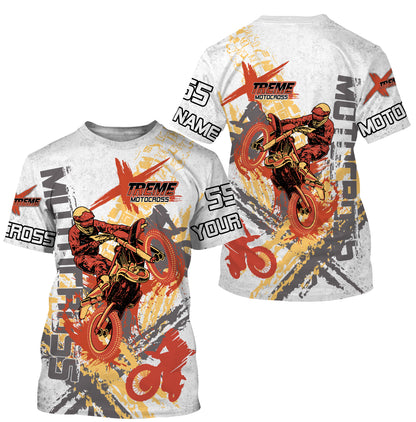 Extreme Motocross Racing All Over Printed Jersey Hoodie T-shirt, Custom Motorcycle Off-road Bike| NMS284