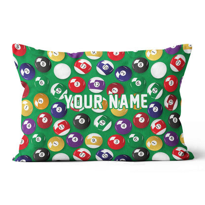 Personalized Billiard Balls Pillow, Custom Throw Pillows Billiards Gifts VHM0842