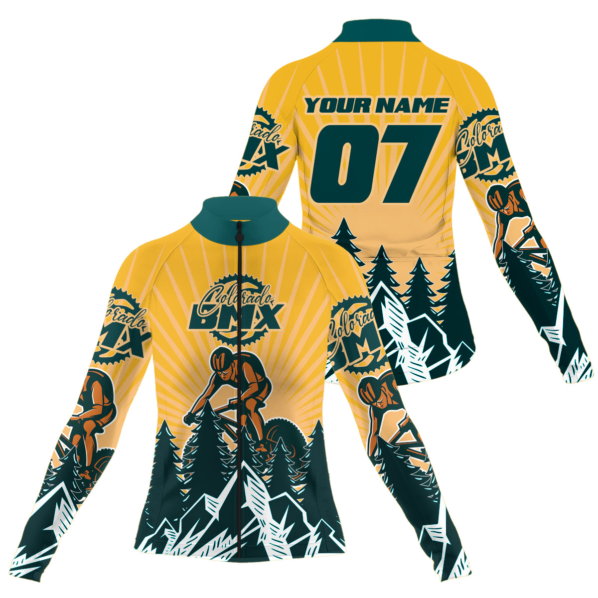 CO Colorado BMX Men Women Cycling Jersey Custom Number Cyclist Bicycle Shirt Cross Country Biking| NMS800