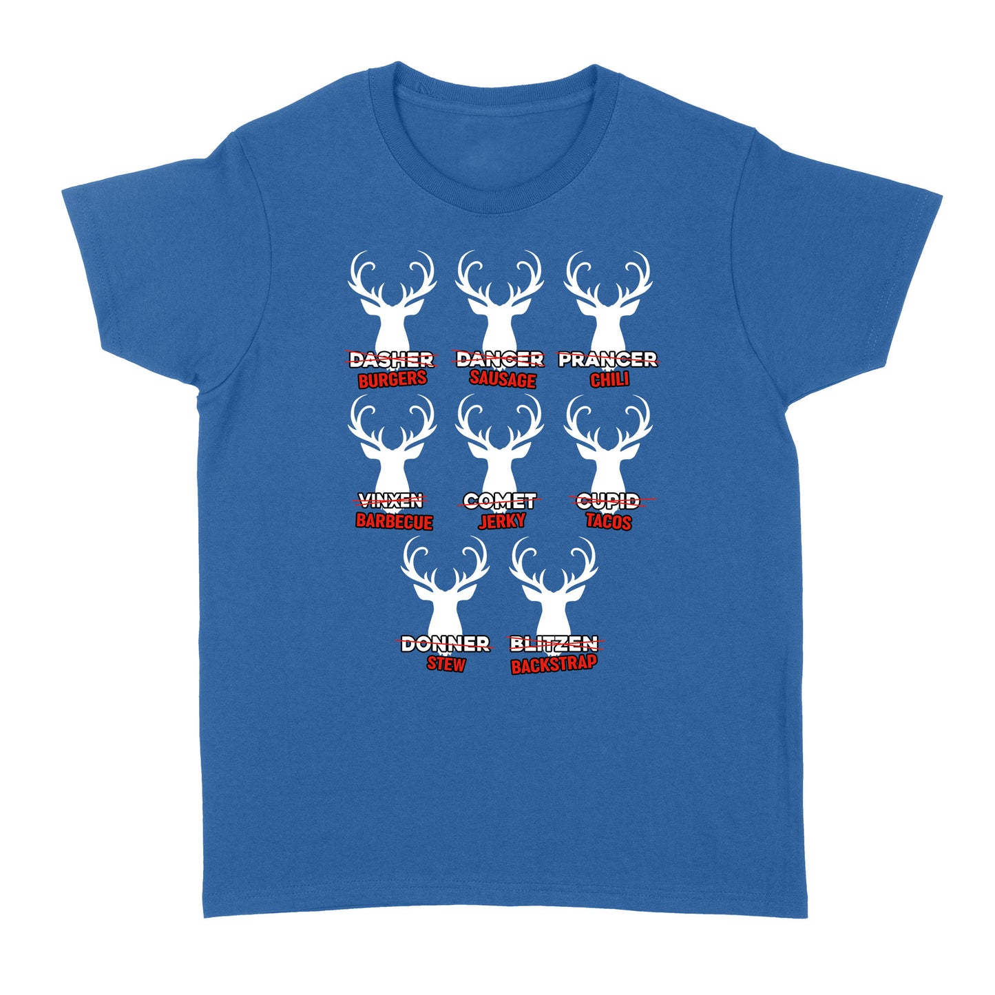 Funny Christmas Reindeer Hunter Shirt, Deer Hunter Gift D02 NQS2460 Standard Women's T-shirt