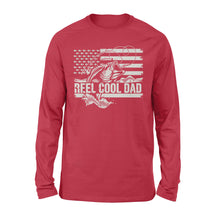 Load image into Gallery viewer, Reel Cool Dad American flag shirt, Perfect Father's Day Gifts for Fisherman D01 NQS1213  - Standard Long Sleeve