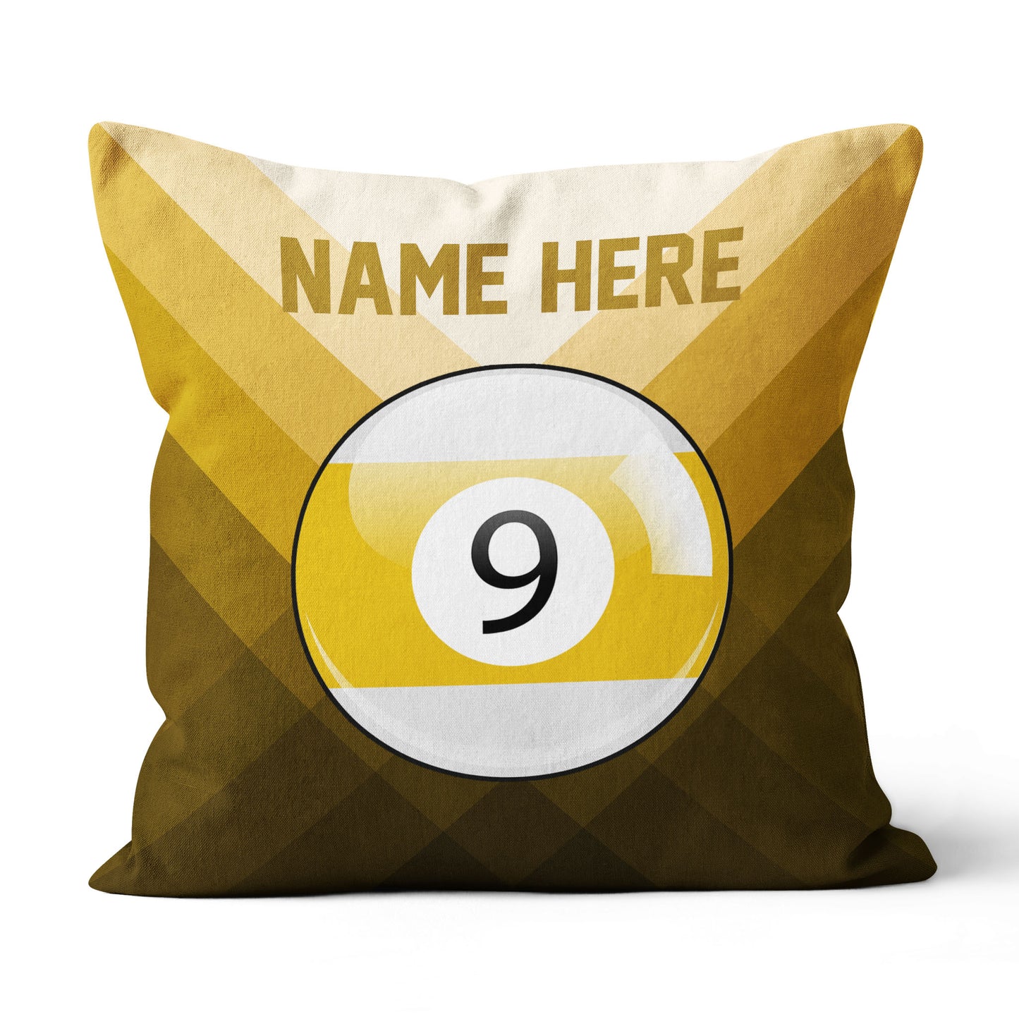 Personalized Yellow 9 Ball Billiard Pillow Custom Gifts For Pool Players VHM0927