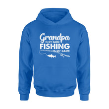 Load image into Gallery viewer, Grandpa is My Name Fishing is My Game Men Hoodie, Gift for Father 's Day - NQS109
