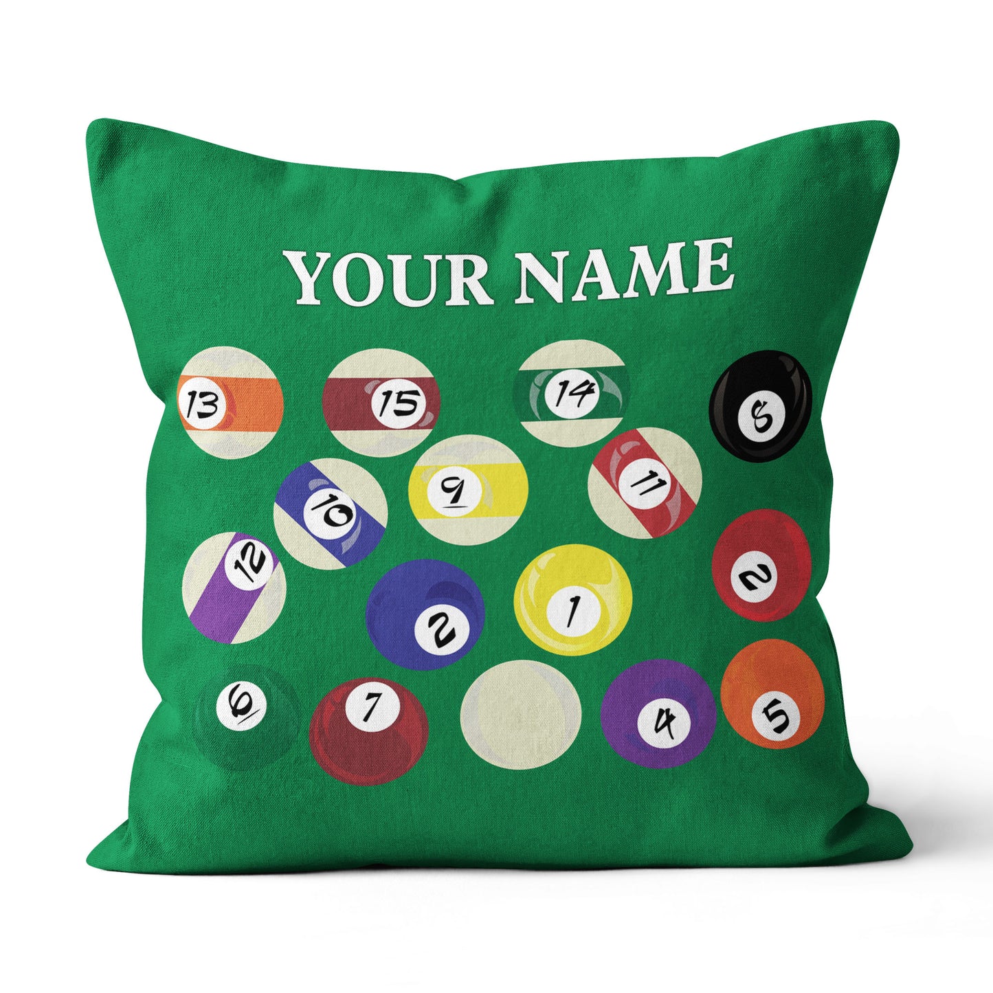 Personalized Billiard Balls Pillow Custom Throw Pillow Top Billiard Gift VHM0889