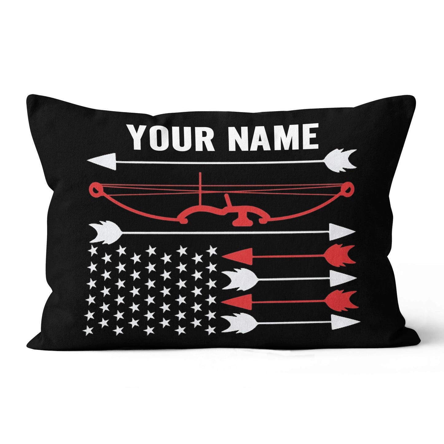 Archery Flag Design Pillow Custom Name Canvas And Linen Throw Pillows TDM0774