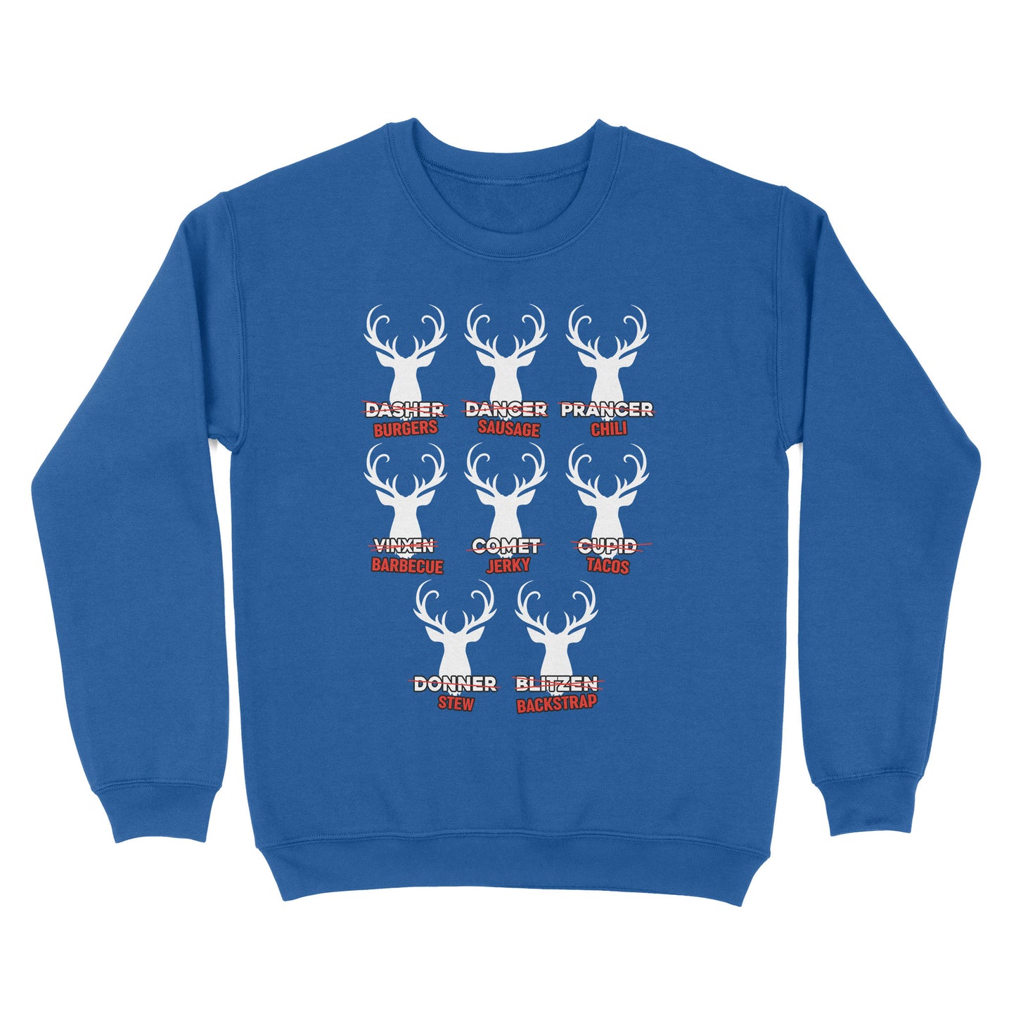 Funny Christmas Reindeer Hunter Shirt, Deer Hunter Gift D02 NQS2460 Standard Crew Neck Sweatshirt