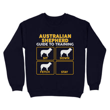 Load image into Gallery viewer, Australian Shepherd Standard Sweatshirt | Funny Guide to Training dog - FSD2410D08