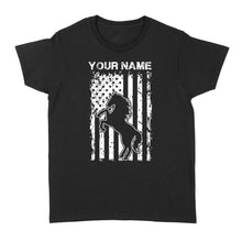 Load image into Gallery viewer, Personalized Horse American Flag, USA, Patriotic Cowgirl Equestrian shirts D02 NQS2773  - Standard Women's T-shirt