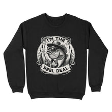 Load image into Gallery viewer, Sweatshirt - I'm the reel deal gift for fisherman A54