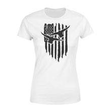 Load image into Gallery viewer, Duck Hunting American Flag Clothes, Shirt for Hunting NQS121- Standard Women's T-shirt