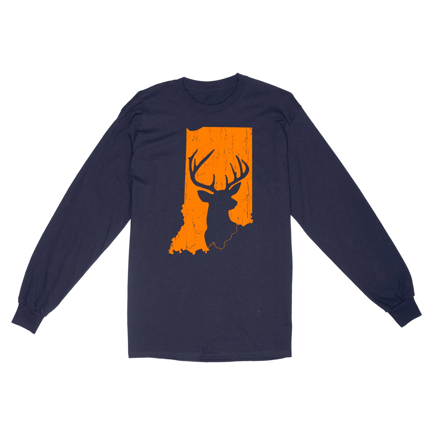 Bucks of Indiana deer hunting hunter orange, Indiana hunting, deer hunting shirt D03 NQS2920 Standard Long Sleeve