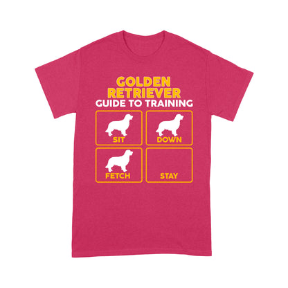 Golden Retriever Standard T-shirt | Funny Guide to Training dog - FSD2402D08