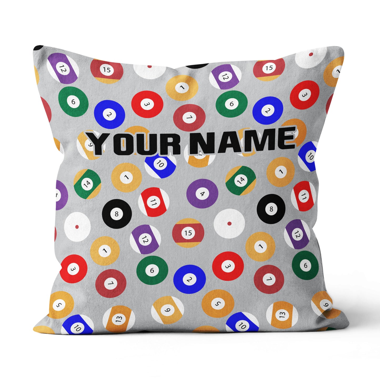 Personalized Billiard Balls Pillow Custom Throw Pillow Top Billiard Gift VHM0885
