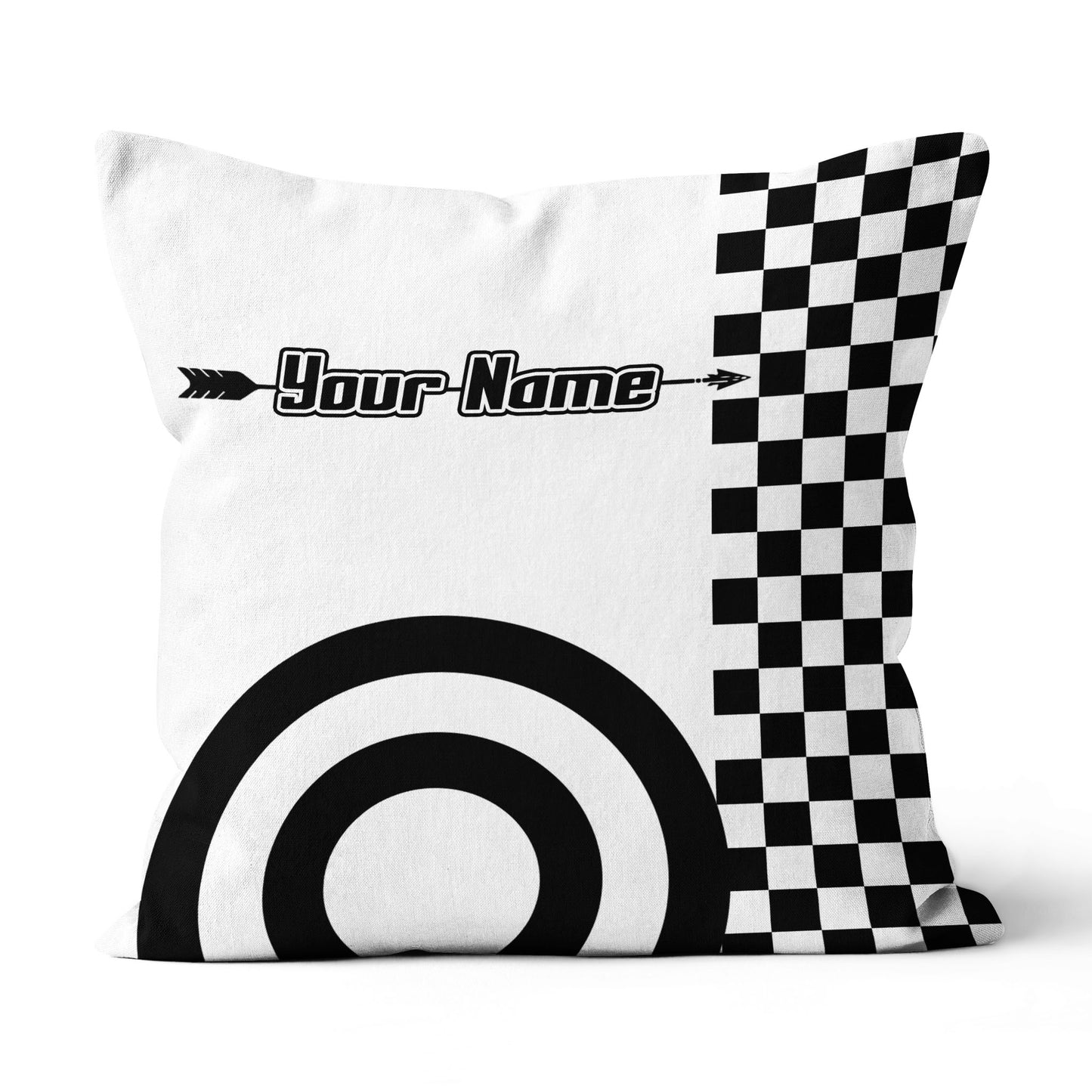 Custom Black White Archery Target Throw Pillow, Archery Funniest Pillows TDM0788