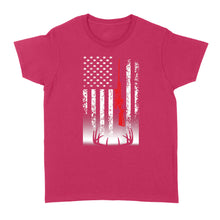 Load image into Gallery viewer, Deer hunting Women's T-shirt USA flag Shirts for Deer hunter - FSD869