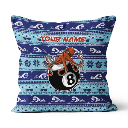 Personalized Pillows Funny Ball 8 Wave Pattern, Billiard Throw Pillows TDM0783