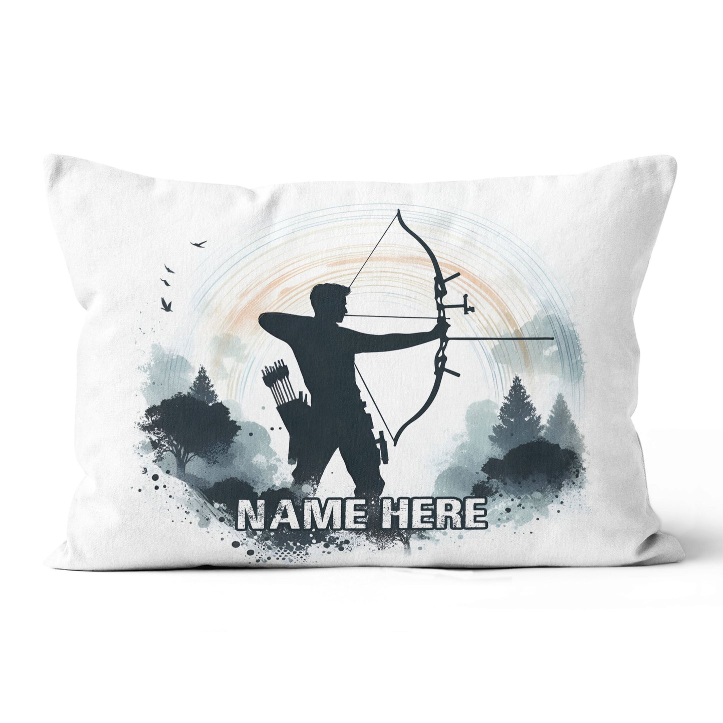 Personalized Watercolor Archer Archery Pillow Custom Archery Gifts Ideas VHM0917