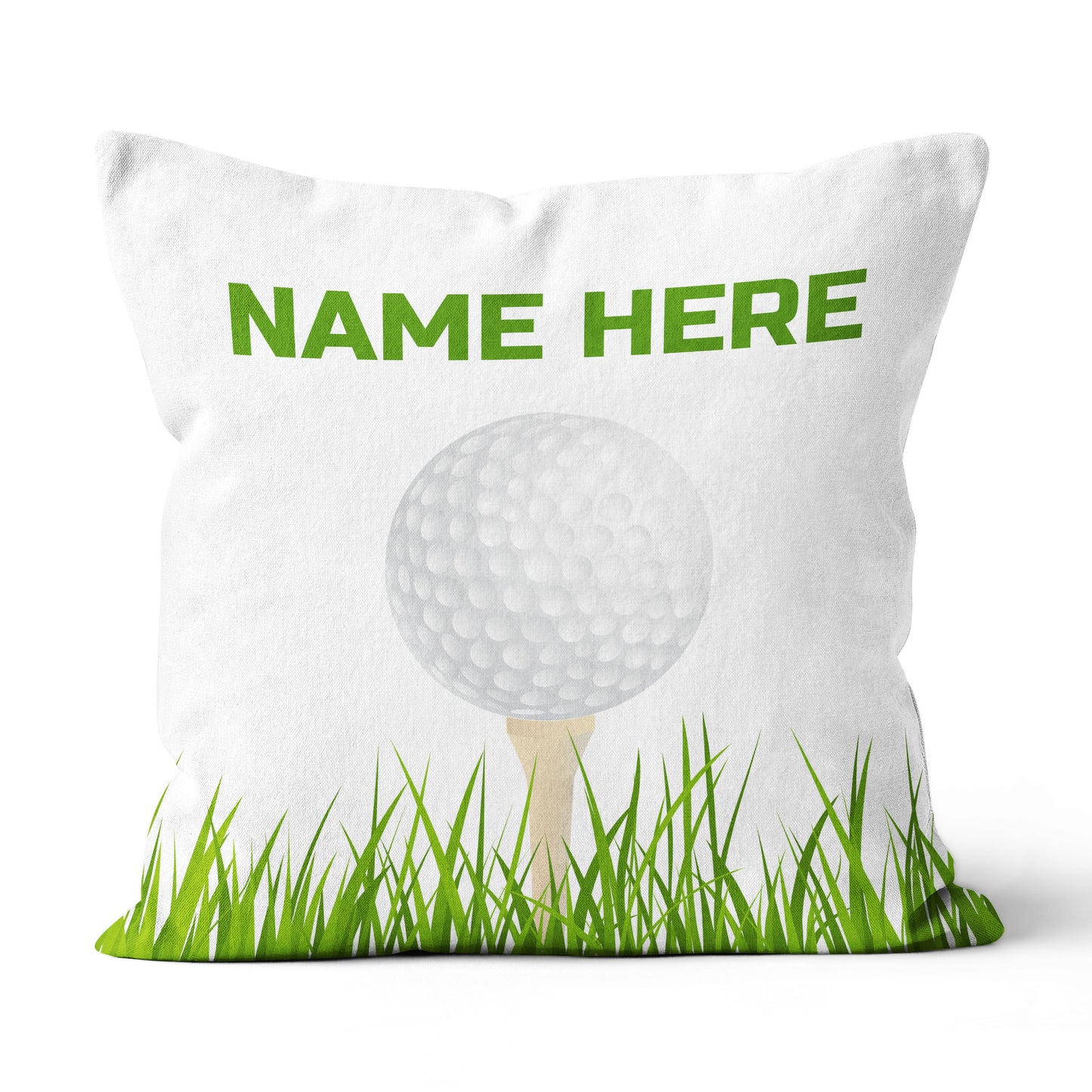 Green Golf Ball On Tee Personalized Pillow For Golfers Custom Golf Gifts LDT1215