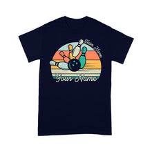 Load image into Gallery viewer, Custom Bowling Retro Shirt, Personalized Bowling Name T-Shirt